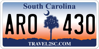 SC license plate ARO430
