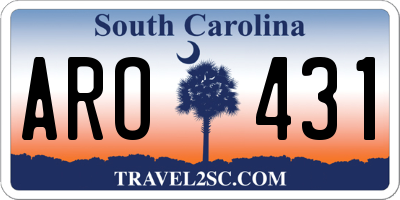 SC license plate ARO431