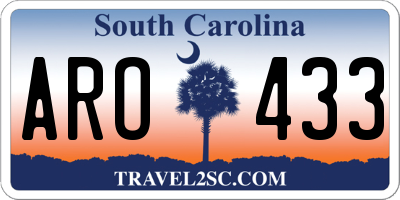 SC license plate ARO433