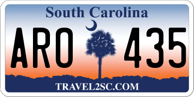 SC license plate ARO435