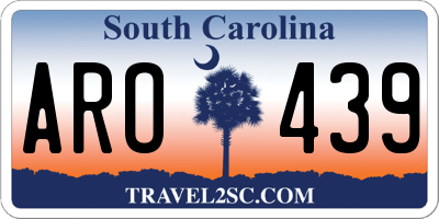 SC license plate ARO439