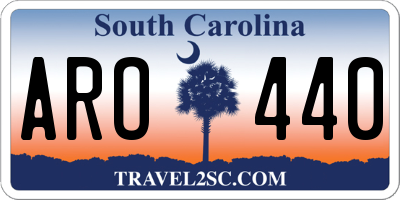 SC license plate ARO440