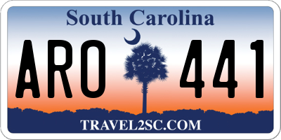 SC license plate ARO441