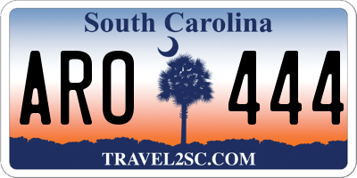 SC license plate ARO444