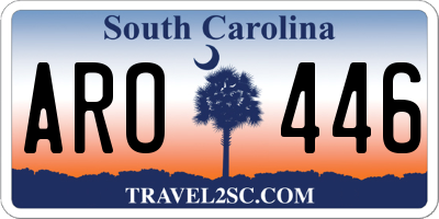 SC license plate ARO446