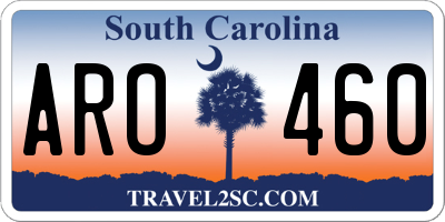 SC license plate ARO460