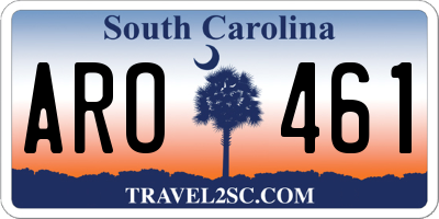 SC license plate ARO461