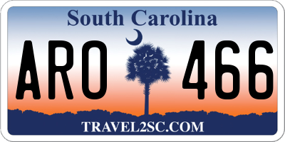 SC license plate ARO466