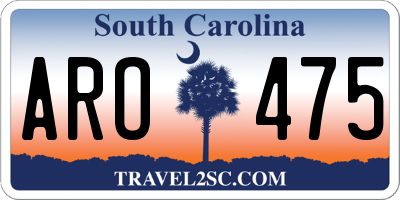SC license plate ARO475