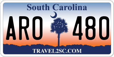 SC license plate ARO480