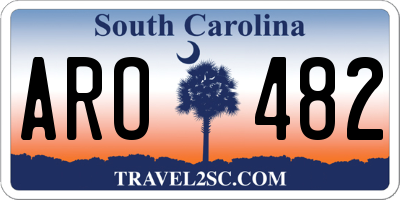 SC license plate ARO482