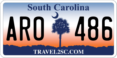 SC license plate ARO486