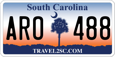SC license plate ARO488