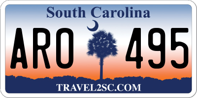 SC license plate ARO495
