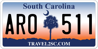 SC license plate ARO511
