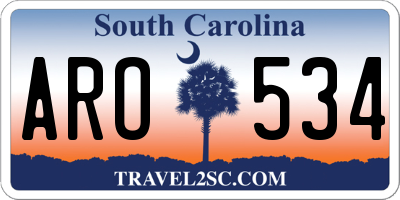 SC license plate ARO534