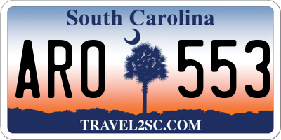 SC license plate ARO553