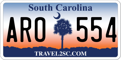 SC license plate ARO554