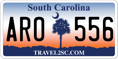 SC license plate ARO556