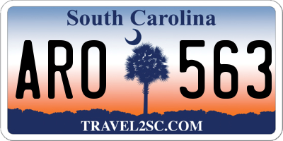 SC license plate ARO563