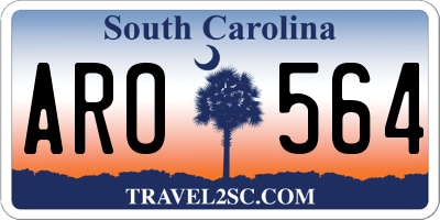 SC license plate ARO564