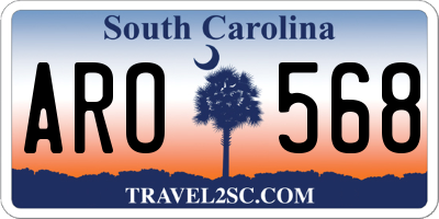 SC license plate ARO568