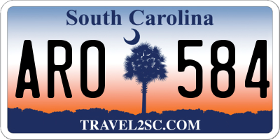 SC license plate ARO584