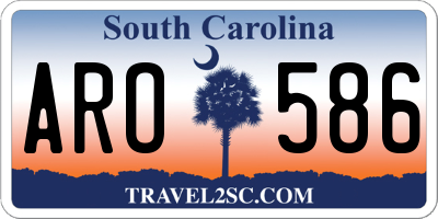 SC license plate ARO586
