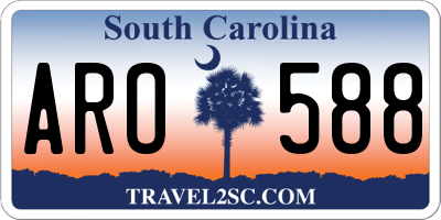 SC license plate ARO588