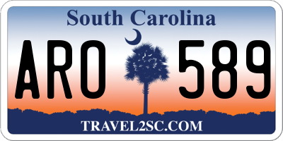 SC license plate ARO589