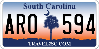 SC license plate ARO594