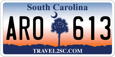 SC license plate ARO613