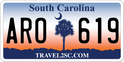 SC license plate ARO619