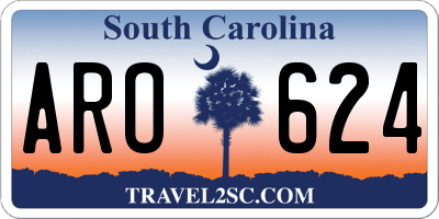 SC license plate ARO624