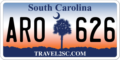 SC license plate ARO626