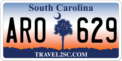 SC license plate ARO629