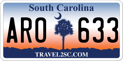 SC license plate ARO633