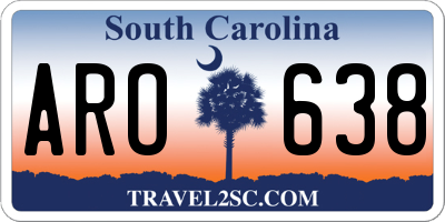 SC license plate ARO638