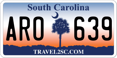 SC license plate ARO639
