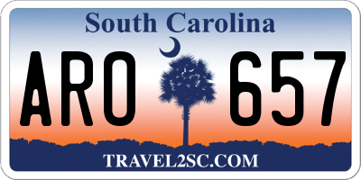 SC license plate ARO657