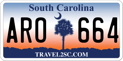 SC license plate ARO664