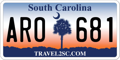 SC license plate ARO681