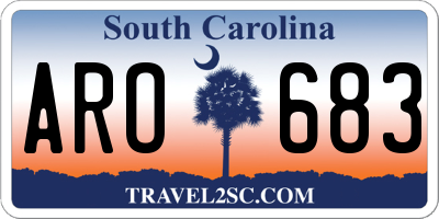 SC license plate ARO683