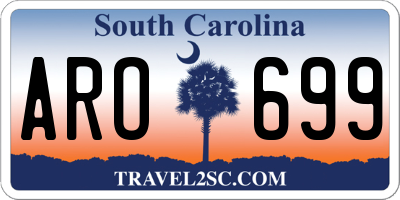 SC license plate ARO699