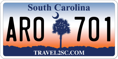 SC license plate ARO701