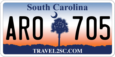 SC license plate ARO705