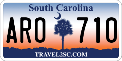 SC license plate ARO710