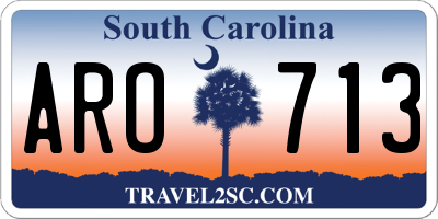 SC license plate ARO713