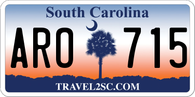 SC license plate ARO715