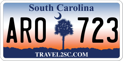 SC license plate ARO723